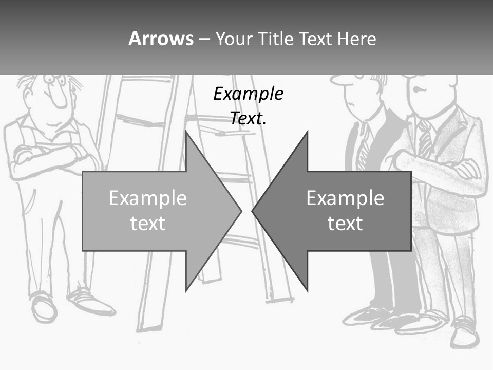 A Cartoon Of A Man Standing Next To A Ladder PowerPoint Template