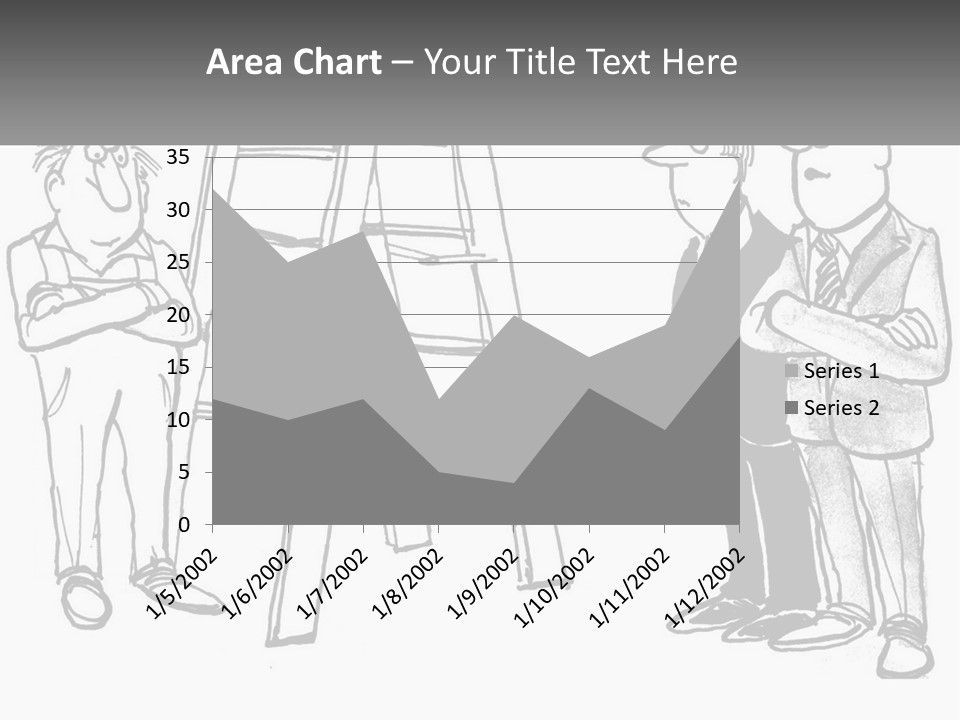 A Cartoon Of A Man Standing Next To A Ladder PowerPoint Template