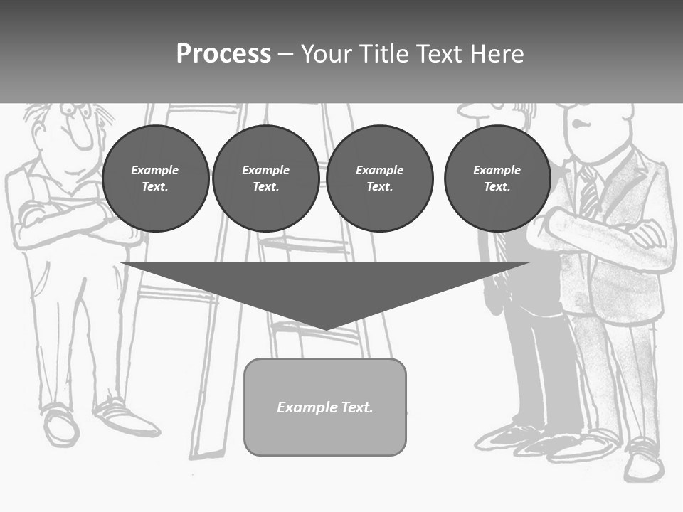 A Cartoon Of A Man Standing Next To A Ladder PowerPoint Template