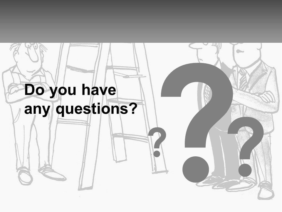 A Cartoon Of A Man Standing Next To A Ladder PowerPoint Template