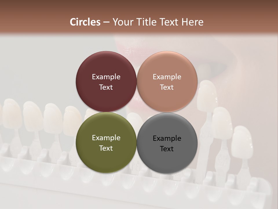 A Woman Is Brushing Her Teeth With A Toothbrush PowerPoint Template