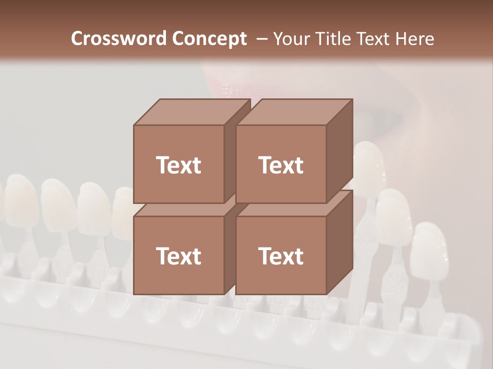 A Woman Is Brushing Her Teeth With A Toothbrush PowerPoint Template