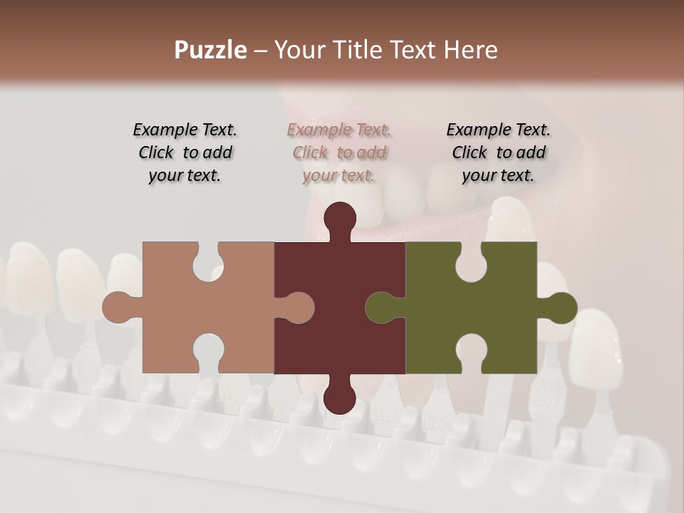 A Woman Is Brushing Her Teeth With A Toothbrush PowerPoint Template