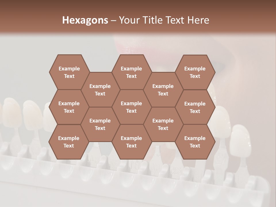 A Woman Is Brushing Her Teeth With A Toothbrush PowerPoint Template