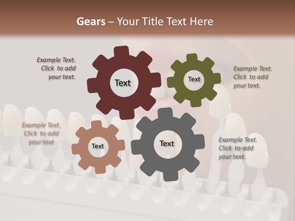 A Woman Is Brushing Her Teeth With A Toothbrush PowerPoint Template