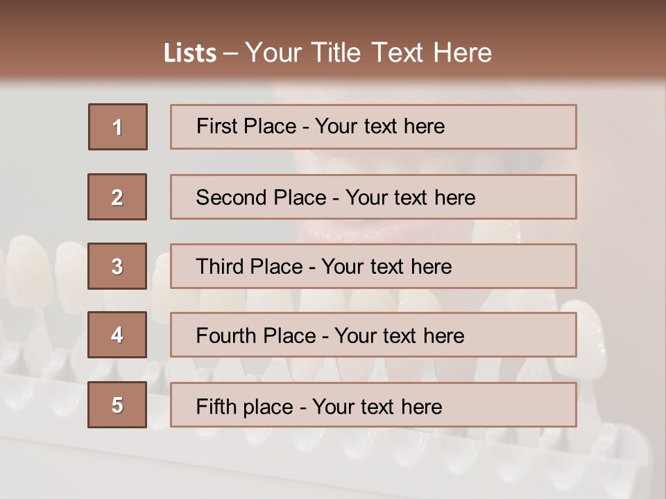 A Woman Is Brushing Her Teeth With A Toothbrush PowerPoint Template
