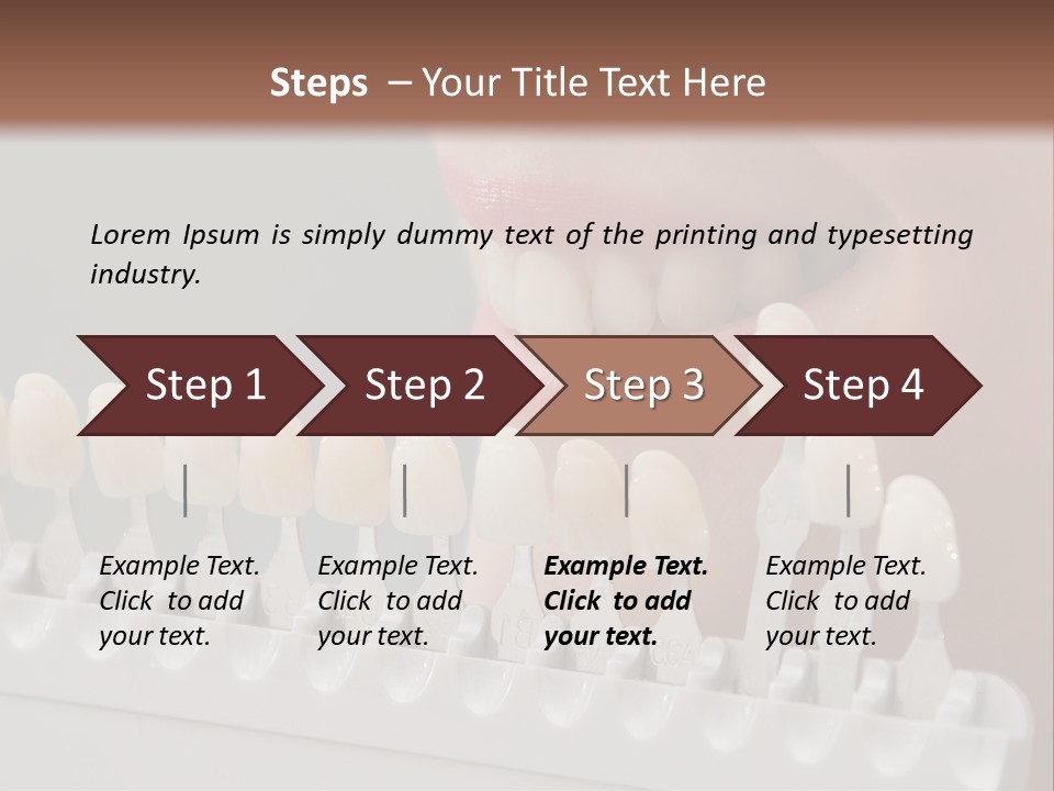 A Woman Is Brushing Her Teeth With A Toothbrush PowerPoint Template