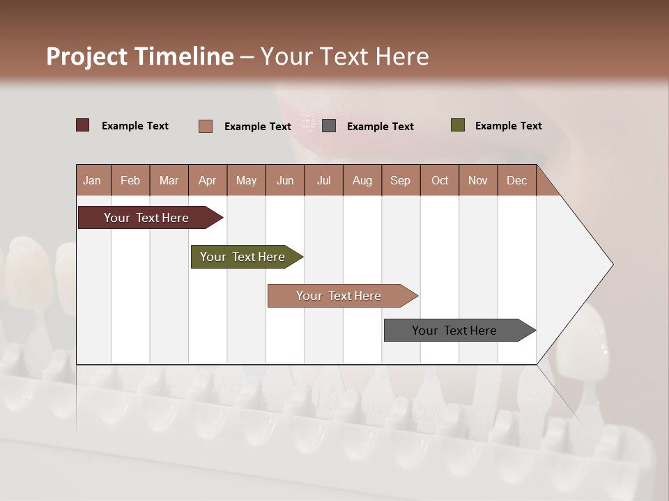 A Woman Is Brushing Her Teeth With A Toothbrush PowerPoint Template