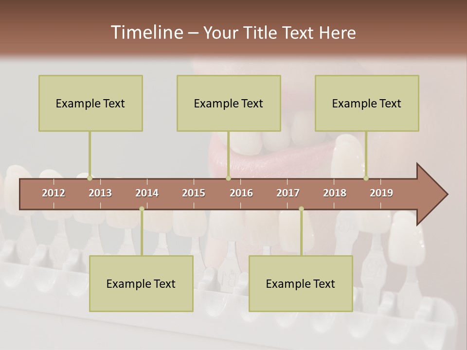 A Woman Is Brushing Her Teeth With A Toothbrush PowerPoint Template