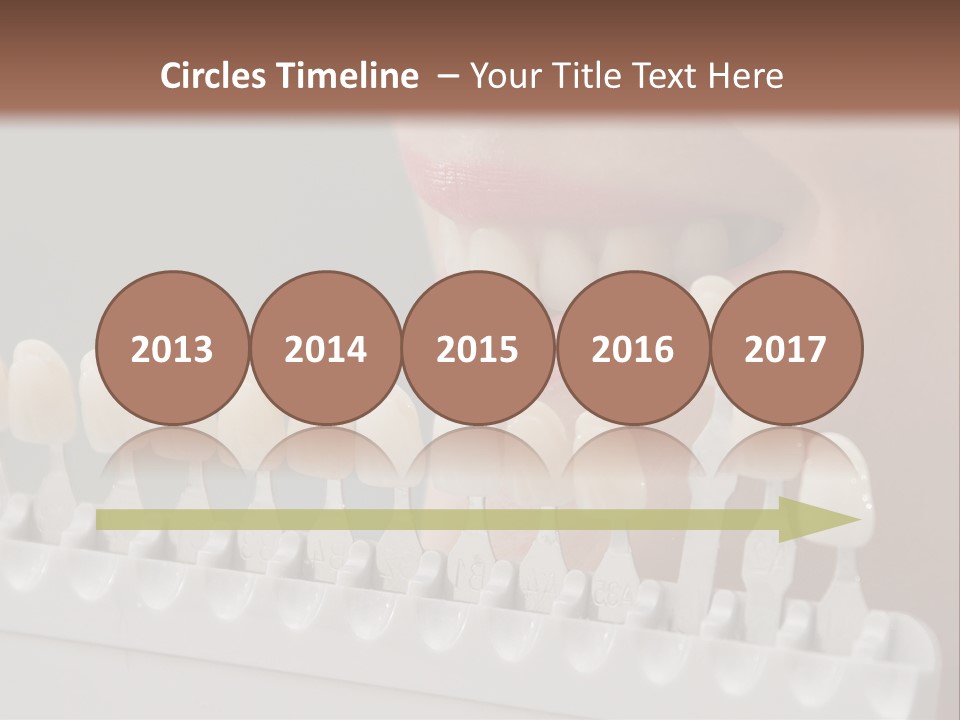 A Woman Is Brushing Her Teeth With A Toothbrush PowerPoint Template