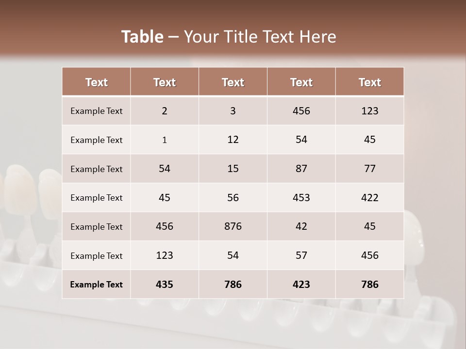 A Woman Is Brushing Her Teeth With A Toothbrush PowerPoint Template