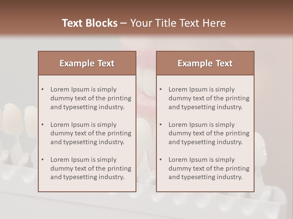 A Woman Is Brushing Her Teeth With A Toothbrush PowerPoint Template