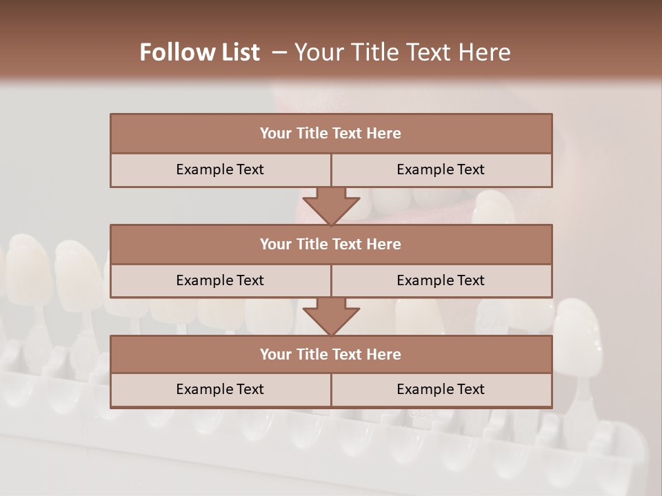 A Woman Is Brushing Her Teeth With A Toothbrush PowerPoint Template