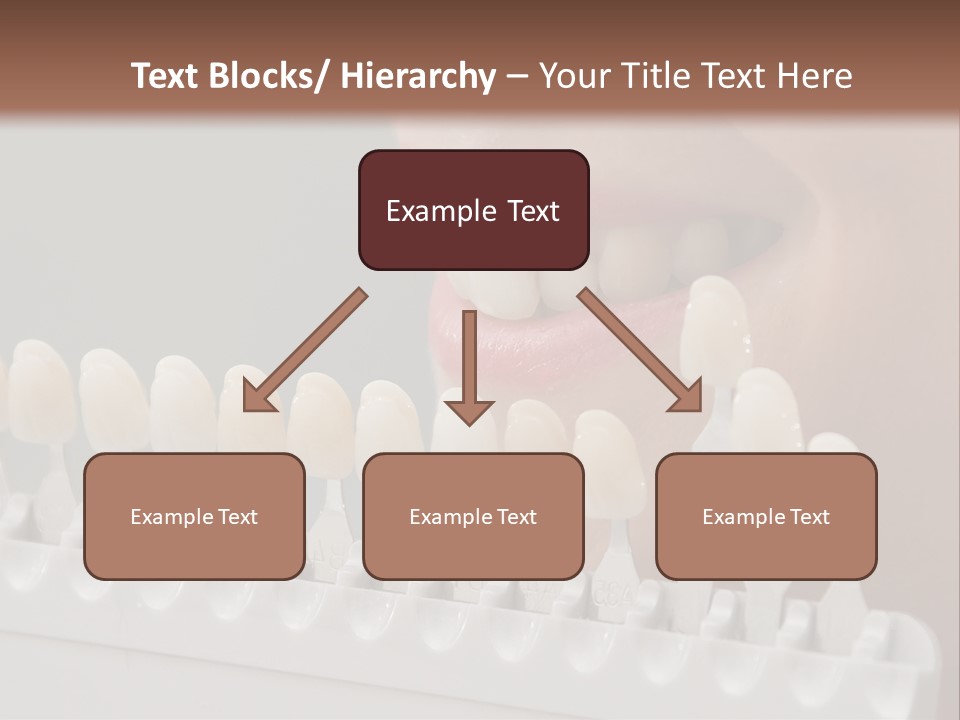 A Woman Is Brushing Her Teeth With A Toothbrush PowerPoint Template