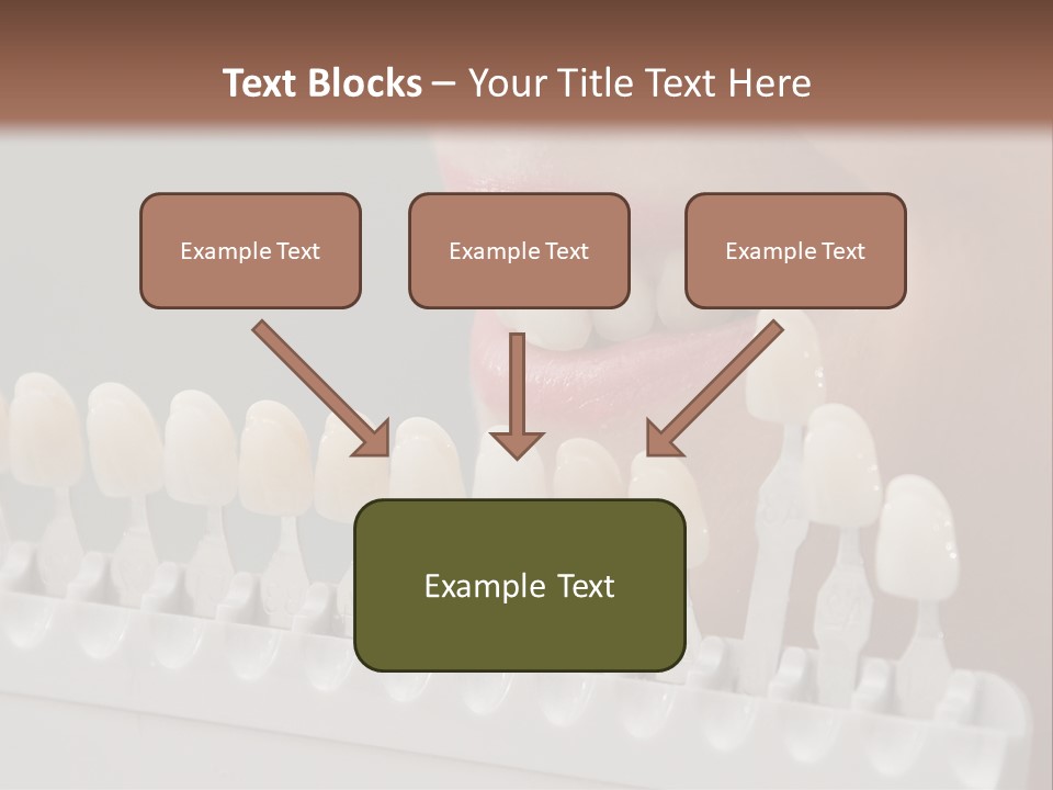 A Woman Is Brushing Her Teeth With A Toothbrush PowerPoint Template