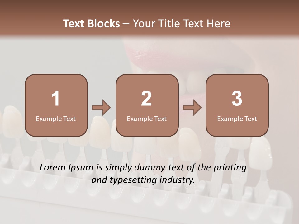 A Woman Is Brushing Her Teeth With A Toothbrush PowerPoint Template
