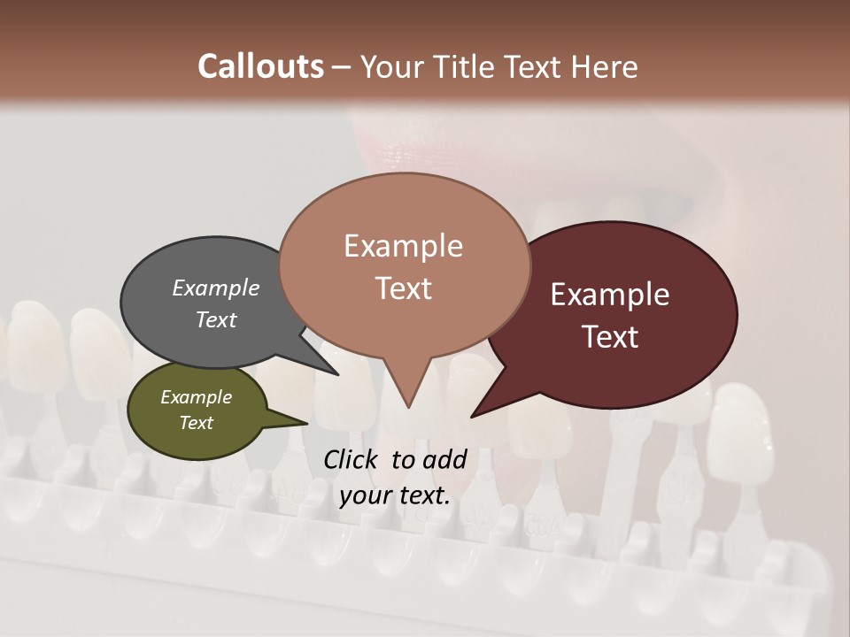 A Woman Is Brushing Her Teeth With A Toothbrush PowerPoint Template