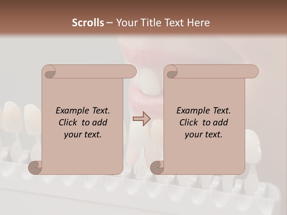 A Woman Is Brushing Her Teeth With A Toothbrush PowerPoint Template