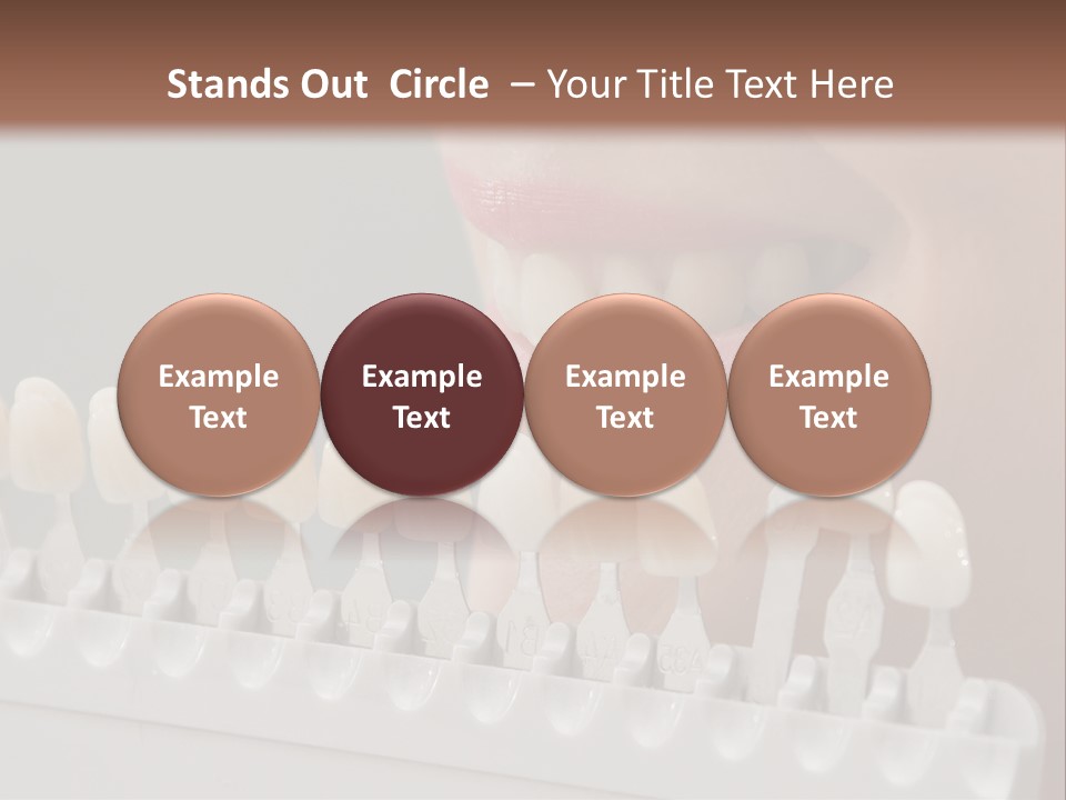 A Woman Is Brushing Her Teeth With A Toothbrush PowerPoint Template