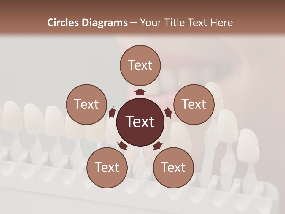 A Woman Is Brushing Her Teeth With A Toothbrush PowerPoint Template