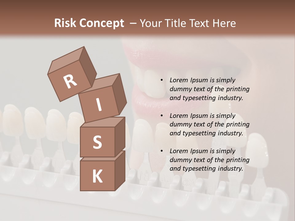 A Woman Is Brushing Her Teeth With A Toothbrush PowerPoint Template