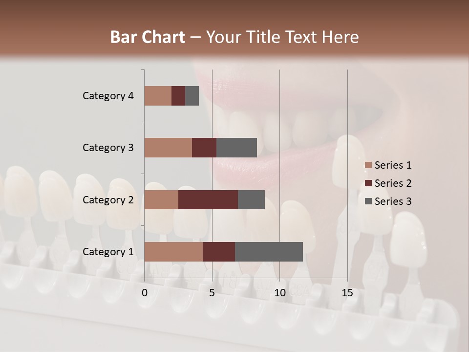 A Woman Is Brushing Her Teeth With A Toothbrush PowerPoint Template