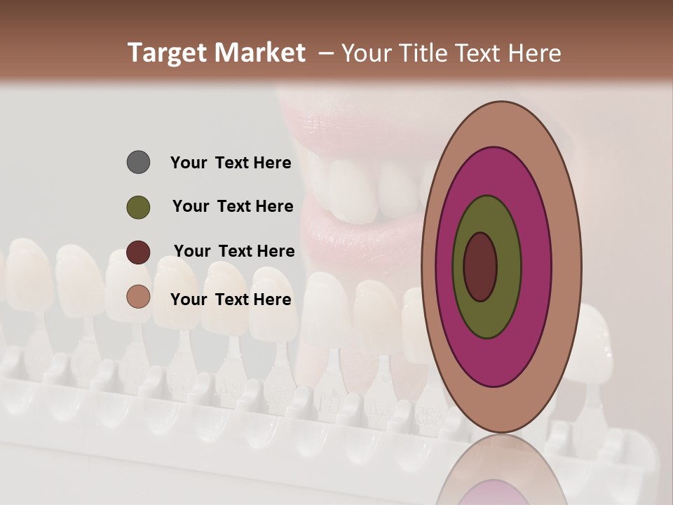 A Woman Is Brushing Her Teeth With A Toothbrush PowerPoint Template