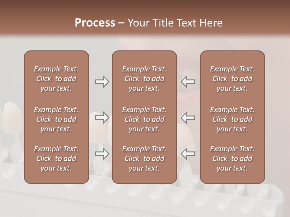 A Woman Is Brushing Her Teeth With A Toothbrush PowerPoint Template