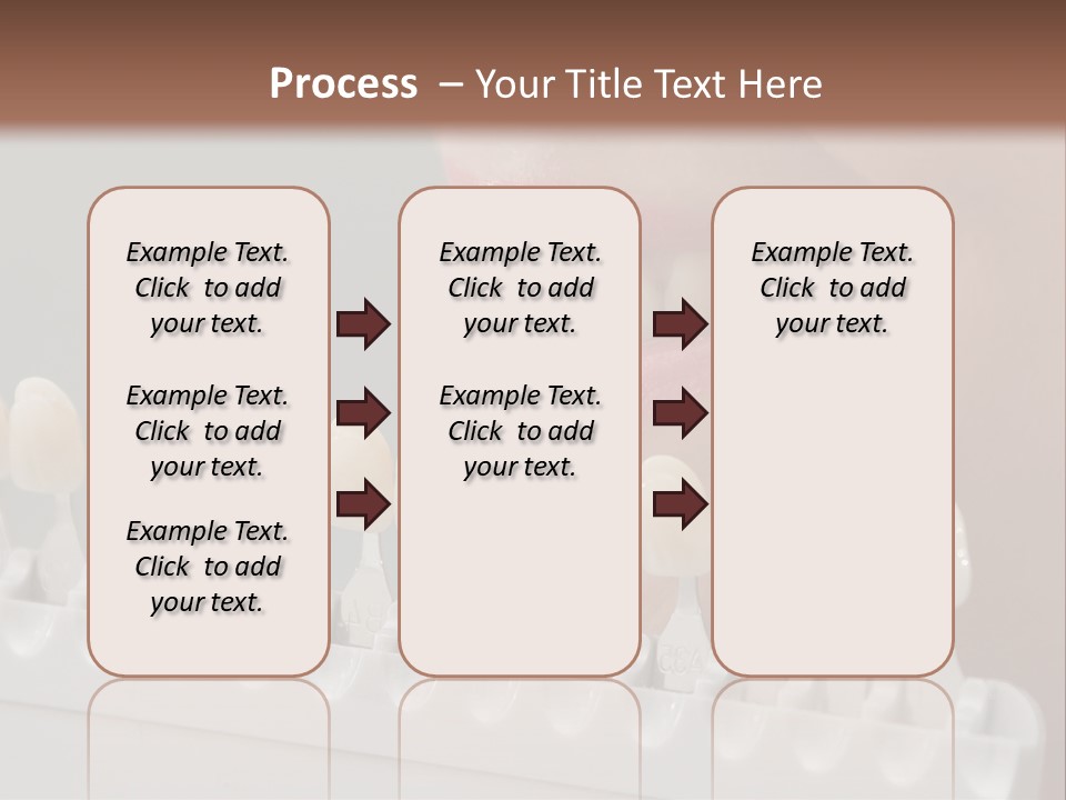 A Woman Is Brushing Her Teeth With A Toothbrush PowerPoint Template