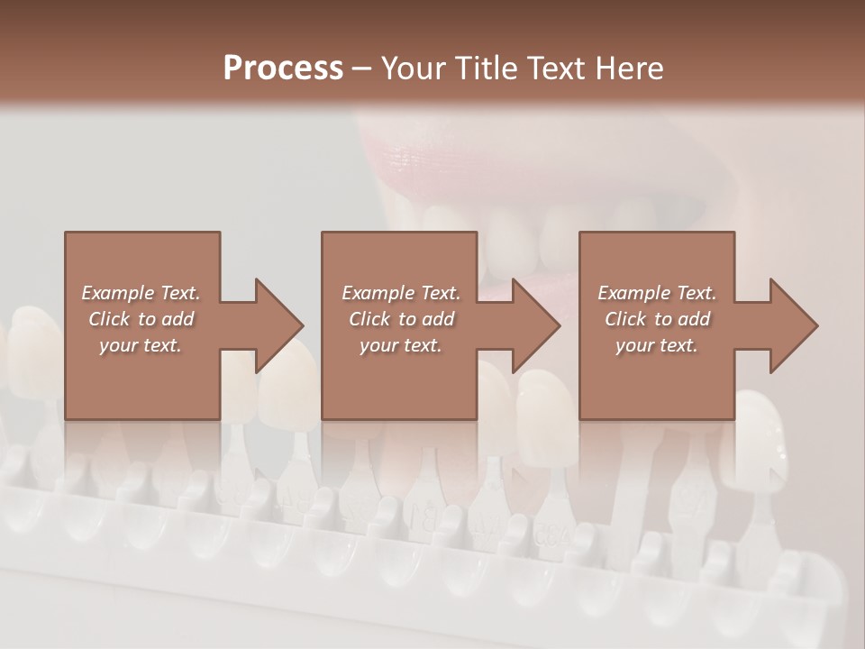 A Woman Is Brushing Her Teeth With A Toothbrush PowerPoint Template