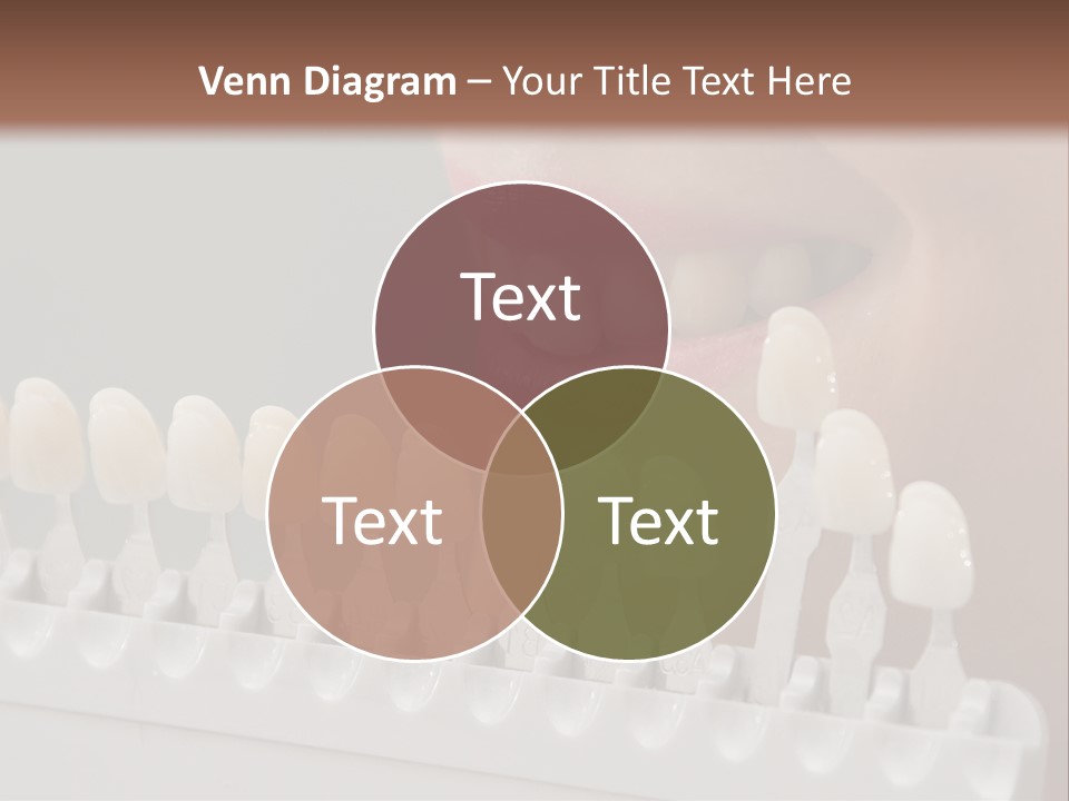 A Woman Is Brushing Her Teeth With A Toothbrush PowerPoint Template