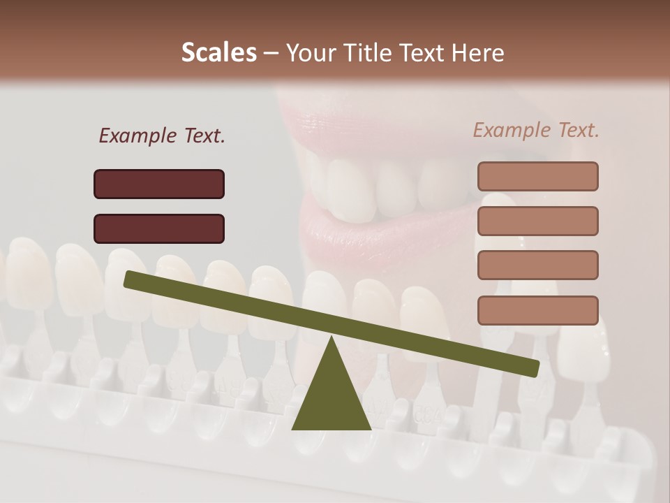 A Woman Is Brushing Her Teeth With A Toothbrush PowerPoint Template