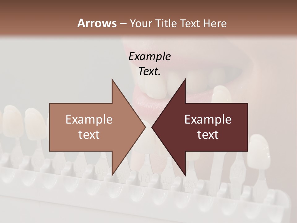 A Woman Is Brushing Her Teeth With A Toothbrush PowerPoint Template