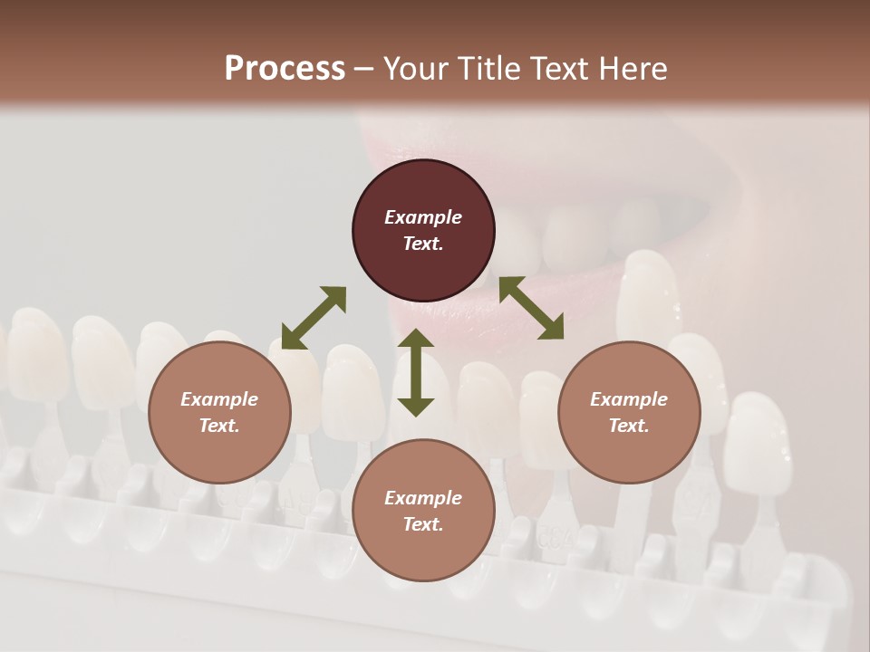 A Woman Is Brushing Her Teeth With A Toothbrush PowerPoint Template