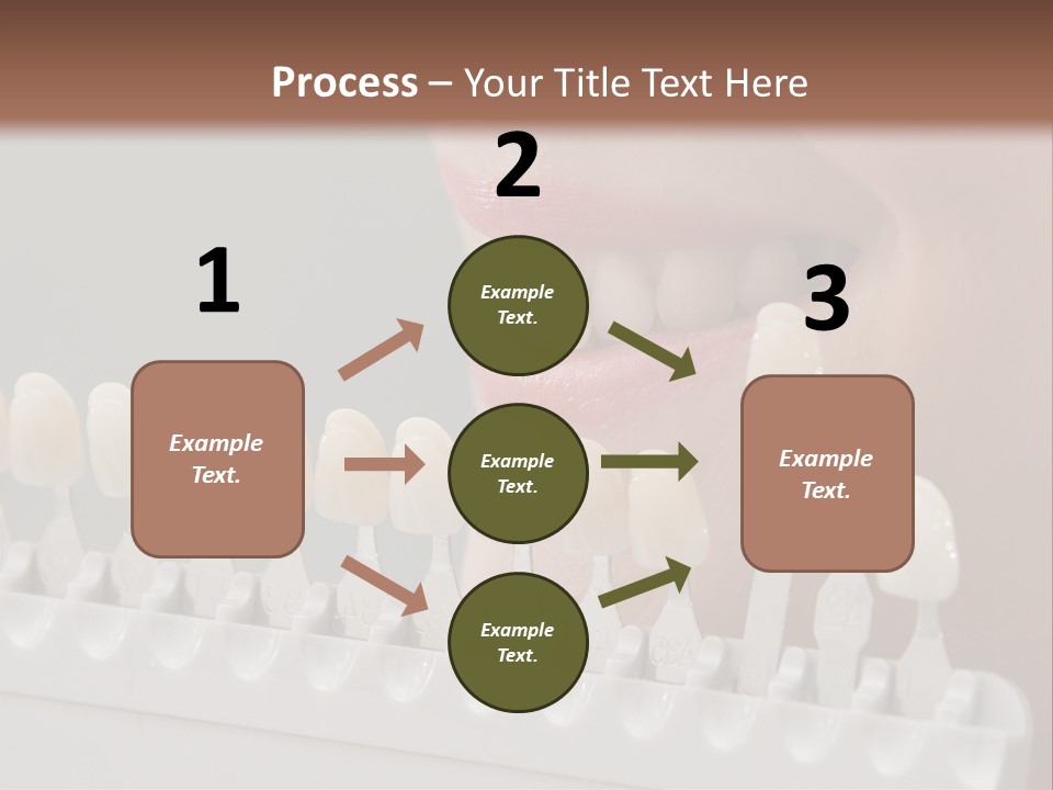A Woman Is Brushing Her Teeth With A Toothbrush PowerPoint Template