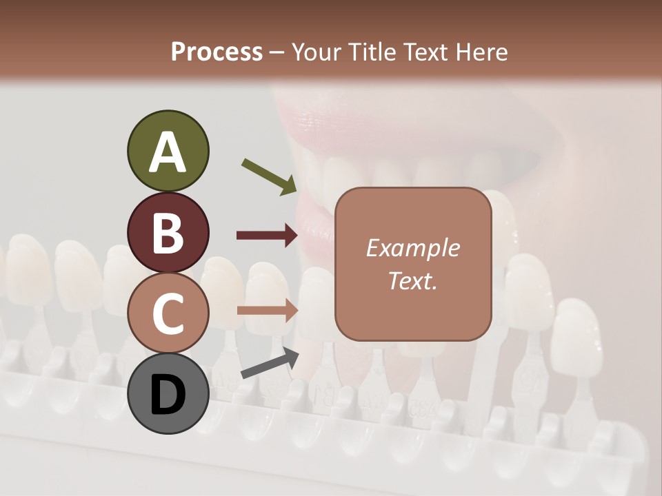 A Woman Is Brushing Her Teeth With A Toothbrush PowerPoint Template