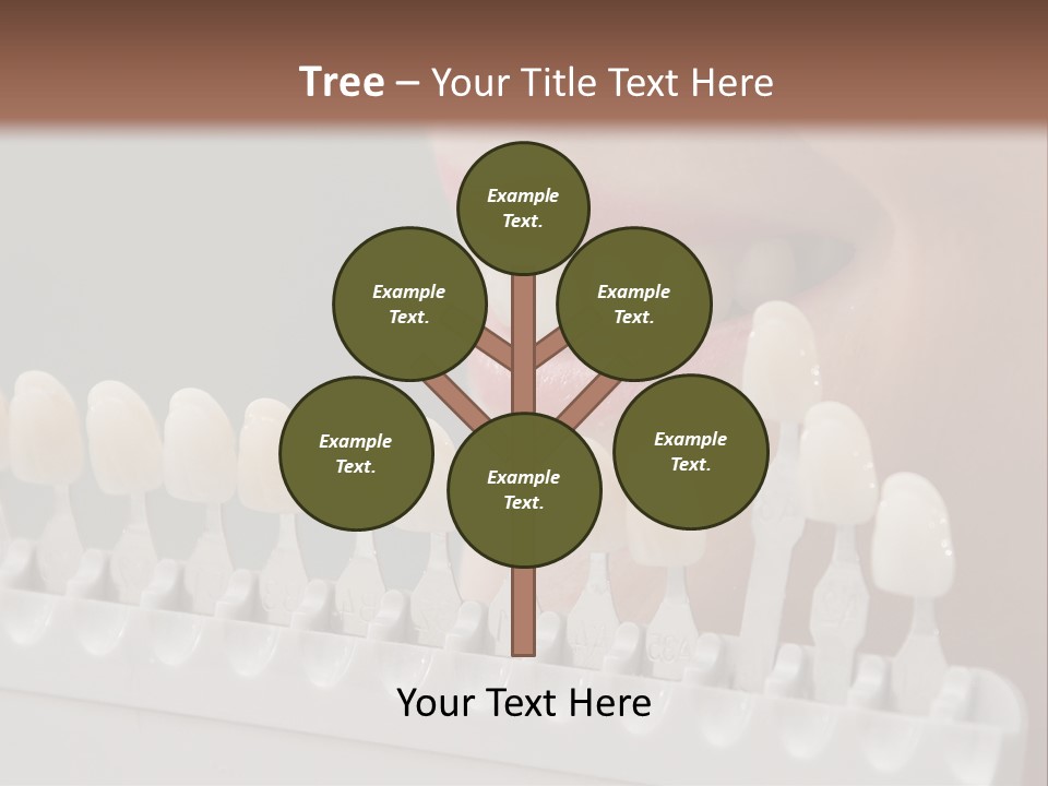 A Woman Is Brushing Her Teeth With A Toothbrush PowerPoint Template