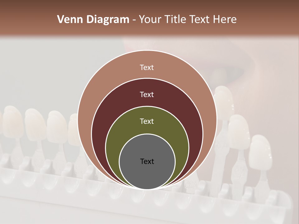 A Woman Is Brushing Her Teeth With A Toothbrush PowerPoint Template