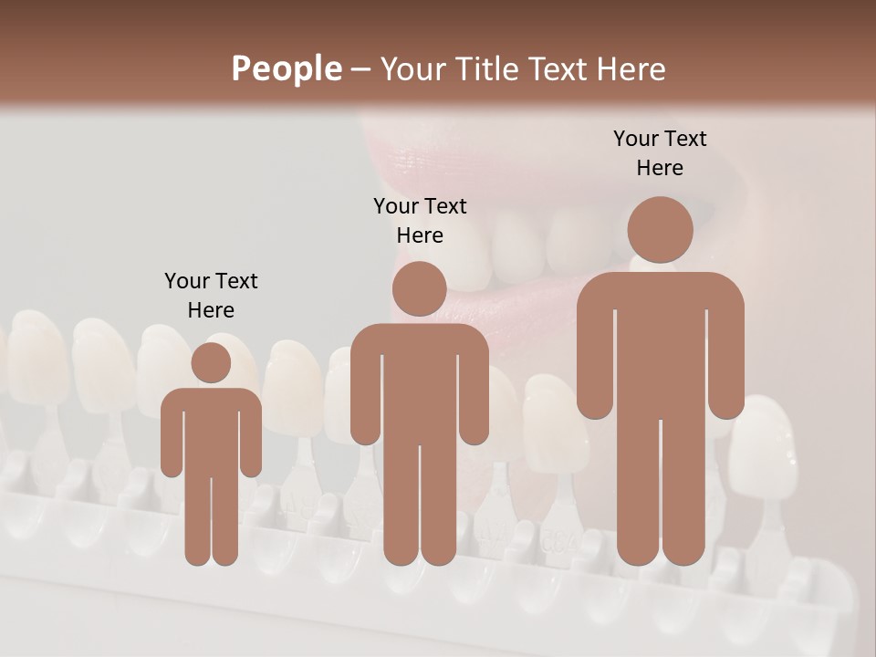 A Woman Is Brushing Her Teeth With A Toothbrush PowerPoint Template