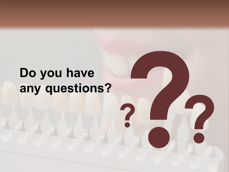 A Woman Is Brushing Her Teeth With A Toothbrush PowerPoint Template