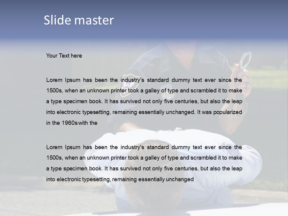 A Police Officer Giving A Presentation To A Child PowerPoint Template