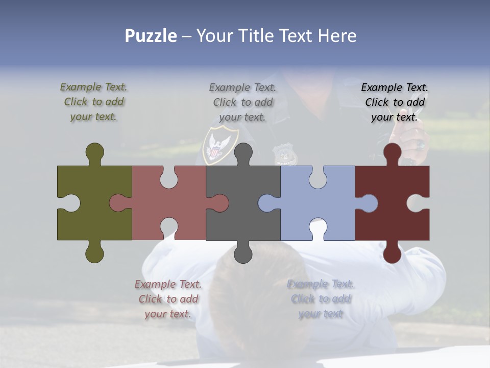 A Police Officer Giving A Presentation To A Child PowerPoint Template