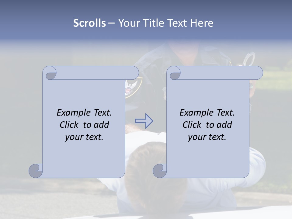 A Police Officer Giving A Presentation To A Child PowerPoint Template