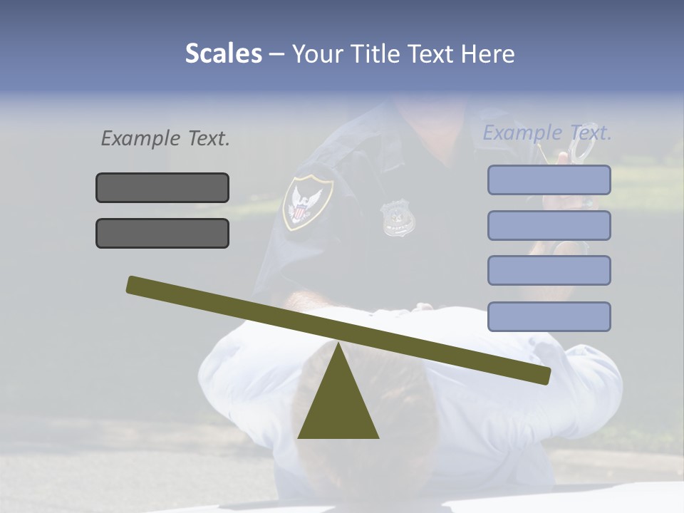A Police Officer Giving A Presentation To A Child PowerPoint Template