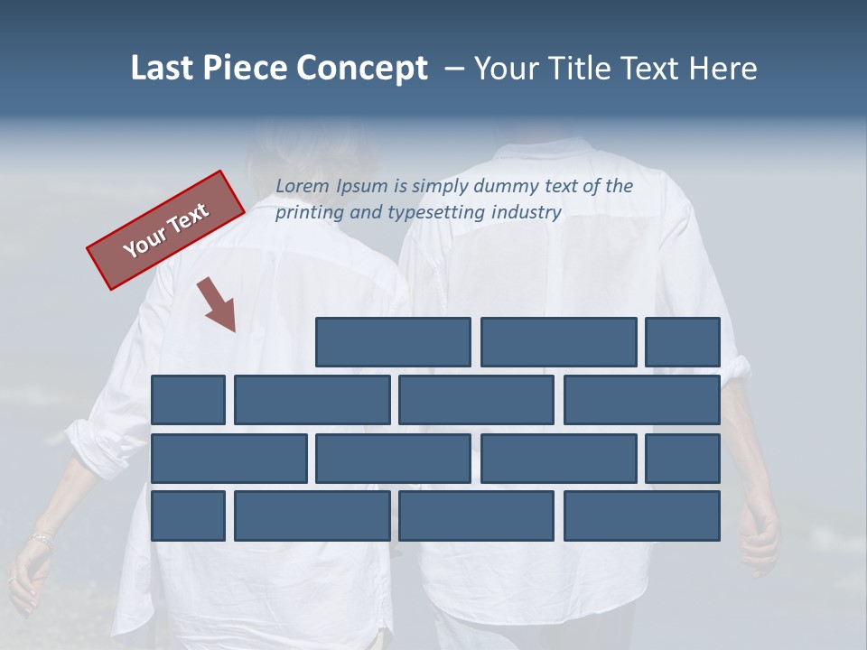 A Man And A Woman Walking Along The Beach PowerPoint Template