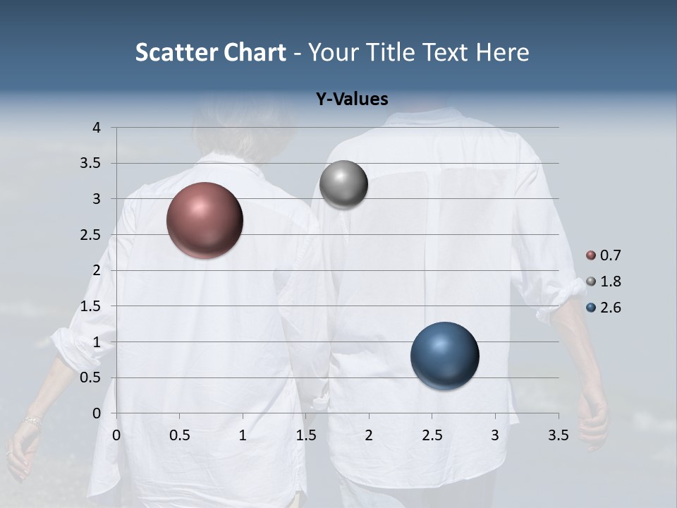 A Man And A Woman Walking Along The Beach PowerPoint Template