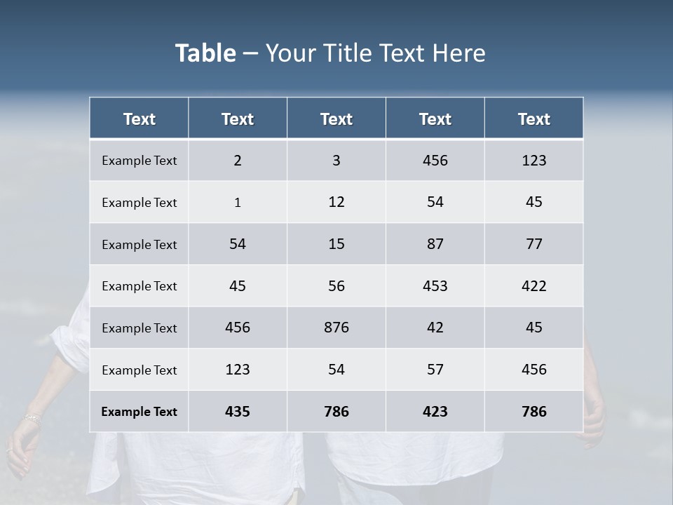 A Man And A Woman Walking Along The Beach PowerPoint Template