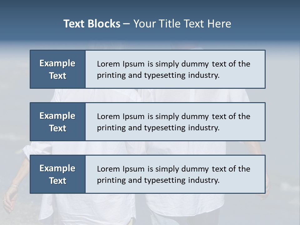 A Man And A Woman Walking Along The Beach PowerPoint Template