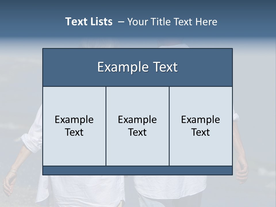 A Man And A Woman Walking Along The Beach PowerPoint Template