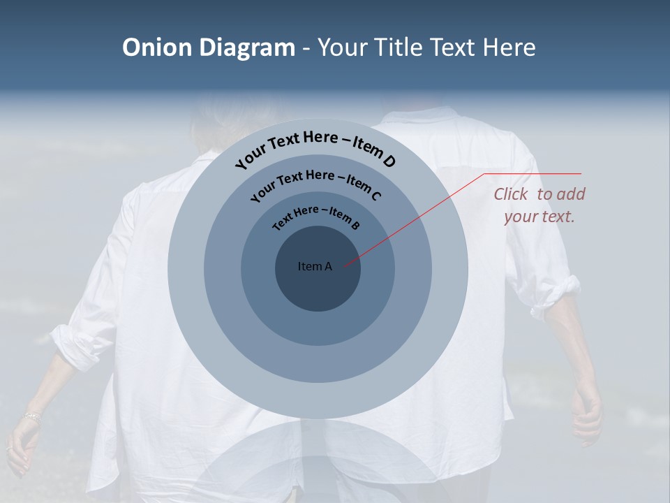 A Man And A Woman Walking Along The Beach PowerPoint Template